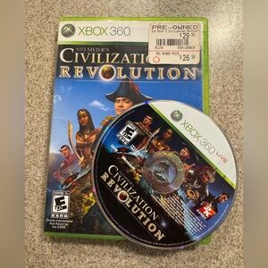 Xbox 360 Civilization Revolution Game - Disc and Case